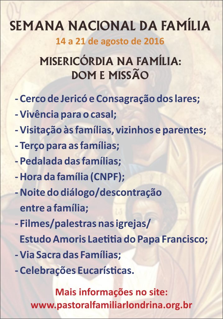 semana da familia 2016.