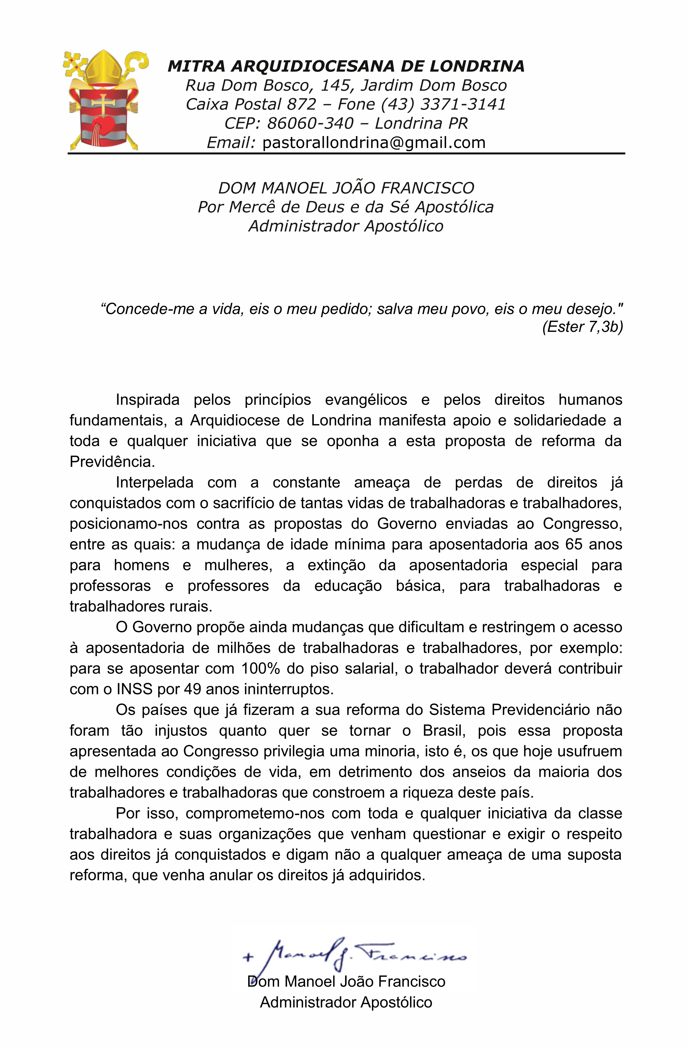nota arquidiocese